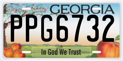 GA license plate PPG6732