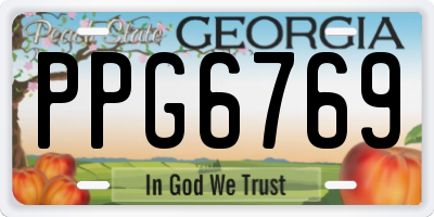 GA license plate PPG6769