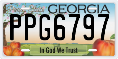 GA license plate PPG6797