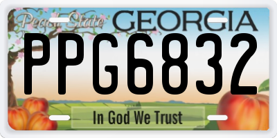 GA license plate PPG6832