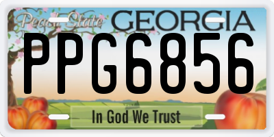 GA license plate PPG6856