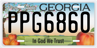 GA license plate PPG6860