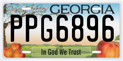 GA license plate PPG6896