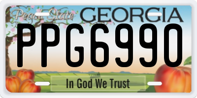 GA license plate PPG6990