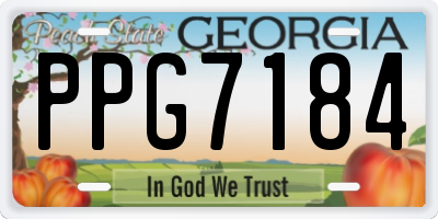GA license plate PPG7184