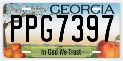 GA license plate PPG7397