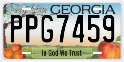 GA license plate PPG7459