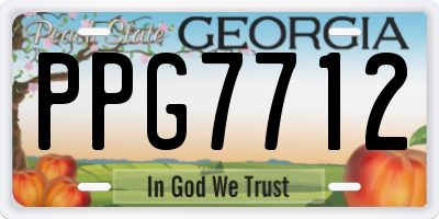 GA license plate PPG7712