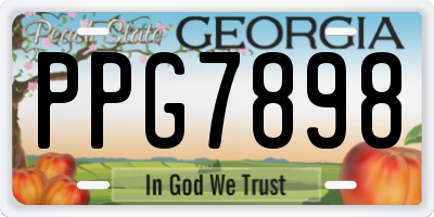 GA license plate PPG7898