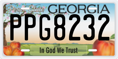 GA license plate PPG8232