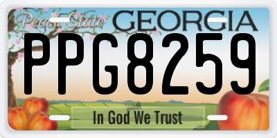 GA license plate PPG8259