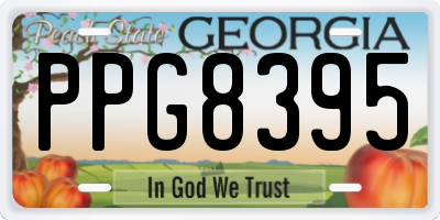 GA license plate PPG8395