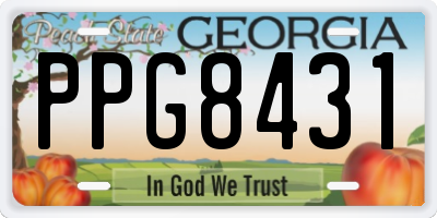 GA license plate PPG8431