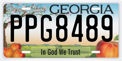 GA license plate PPG8489