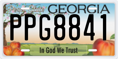 GA license plate PPG8841