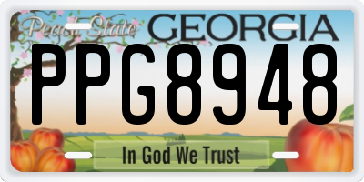 GA license plate PPG8948