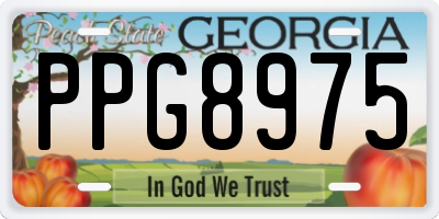 GA license plate PPG8975
