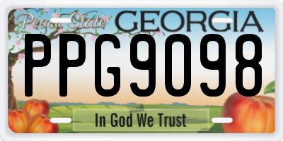 GA license plate PPG9098