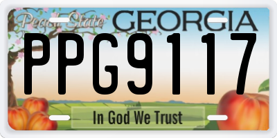 GA license plate PPG9117