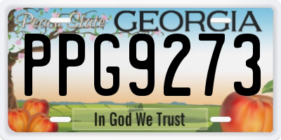 GA license plate PPG9273