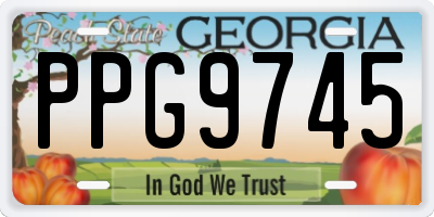 GA license plate PPG9745