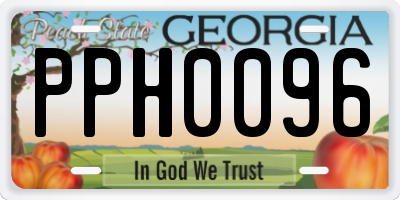GA license plate PPH0096