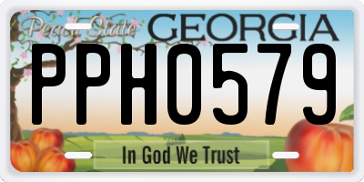 GA license plate PPH0579