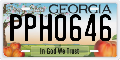 GA license plate PPH0646
