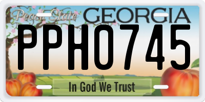 GA license plate PPH0745