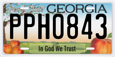 GA license plate PPH0843
