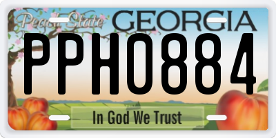 GA license plate PPH0884