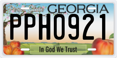 GA license plate PPH0921