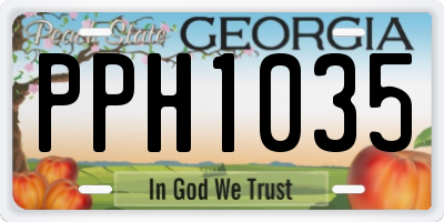 GA license plate PPH1035