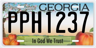 GA license plate PPH1237