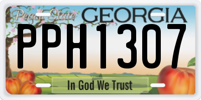 GA license plate PPH1307