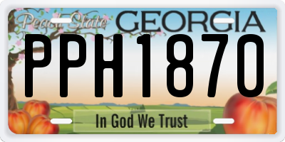 GA license plate PPH1870