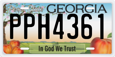 GA license plate PPH4361