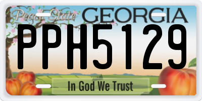GA license plate PPH5129