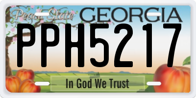 GA license plate PPH5217