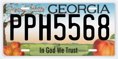 GA license plate PPH5568
