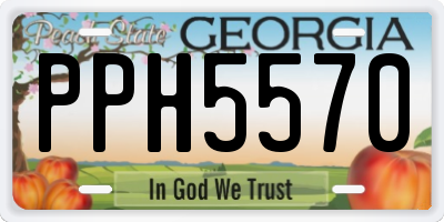 GA license plate PPH5570