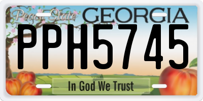 GA license plate PPH5745