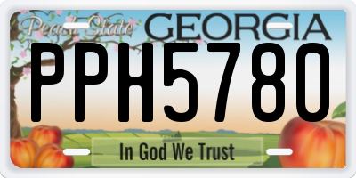 GA license plate PPH5780
