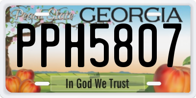 GA license plate PPH5807