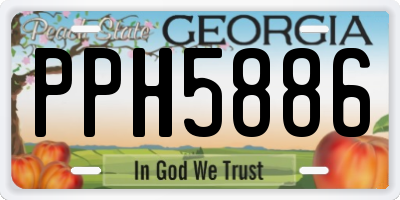 GA license plate PPH5886