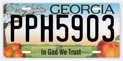 GA license plate PPH5903