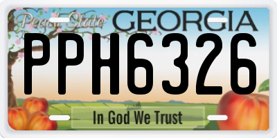 GA license plate PPH6326