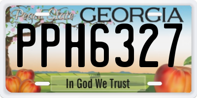 GA license plate PPH6327