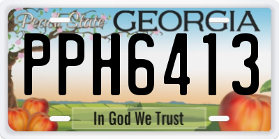 GA license plate PPH6413