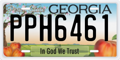 GA license plate PPH6461